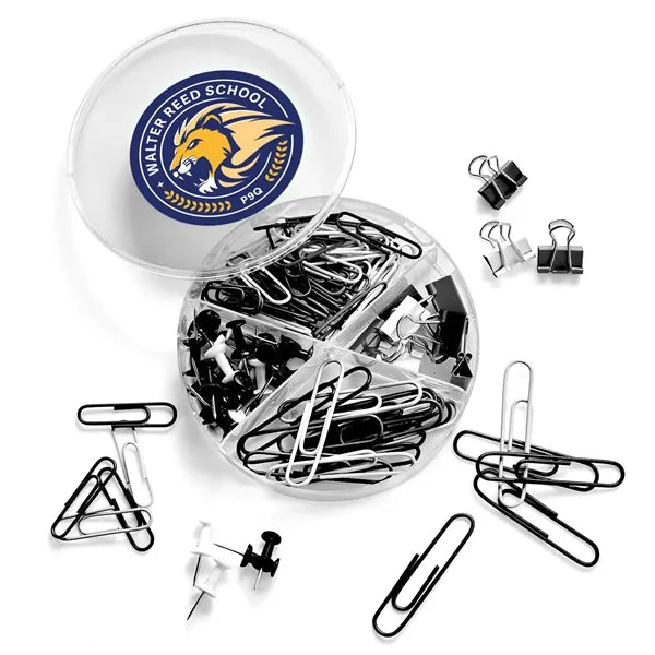 SUPPLY LINE® ROUND CLIPS & PINS SET BLACK & WHITE
