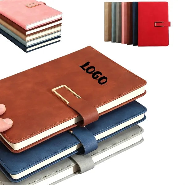 A5 Business Leather Buckle Notebook