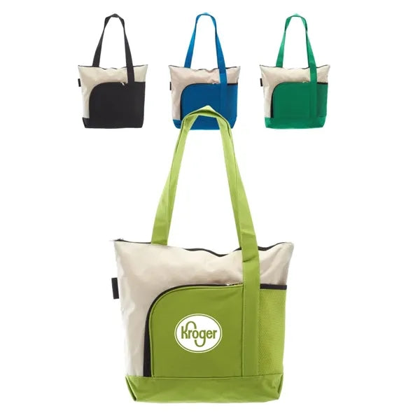 Union Printed - Zipper Polyester Tote Bags