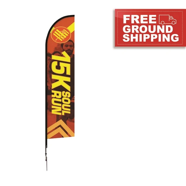 14' Feather Flag Single-Sided w/Spike Base & Bag