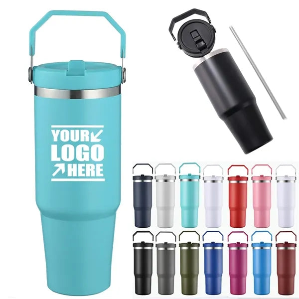 30oz  Stainless Steel Tumbler with Handle