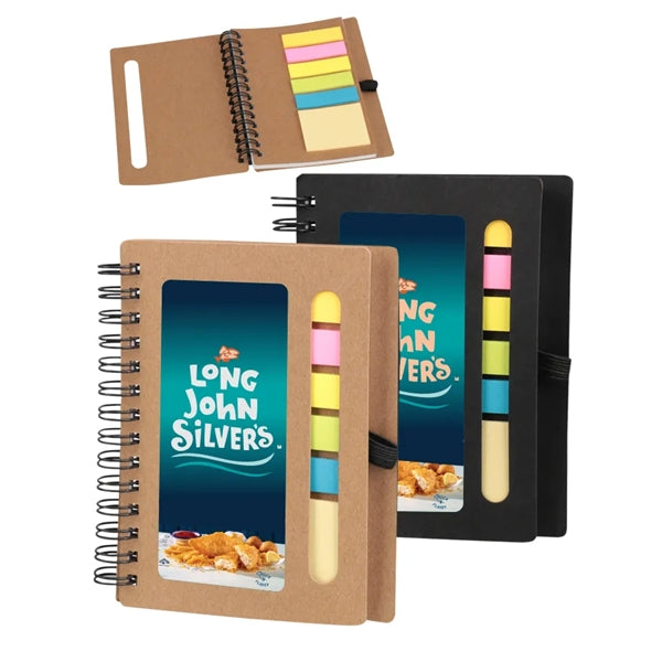 Craft Spiral Sticky Notes Jotter - Notebook w/ pen loop