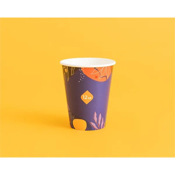 12 oz Branded Paper Cup, Single-Wall