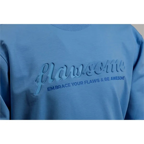 Debossed Midweight Pull Over Hoodie Sweatshirt