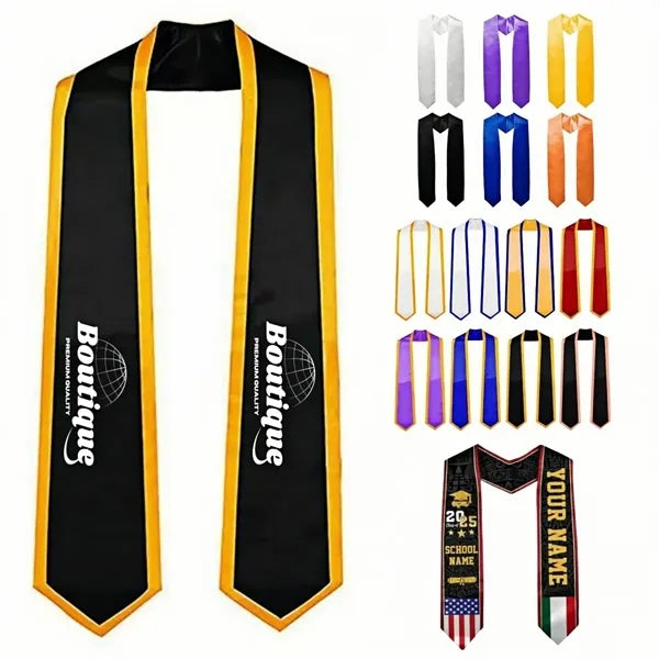 Graduation Satin Honor Stole For Bachelor And Doctoral Gown