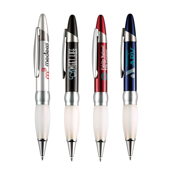 Leo Twist Action Pens with Frosted Rubber Grip