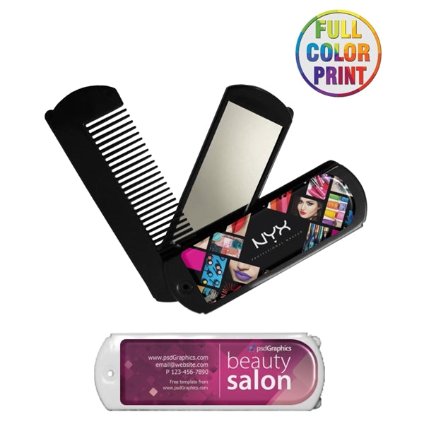 Travel Mirror & Comb Set - Full Color