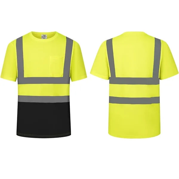 Class 2 Hi-Vis Short Sleeve Safety Shirts with Pocket