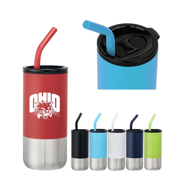 18oz Double-wall Stainless Steel Tumbler with straw