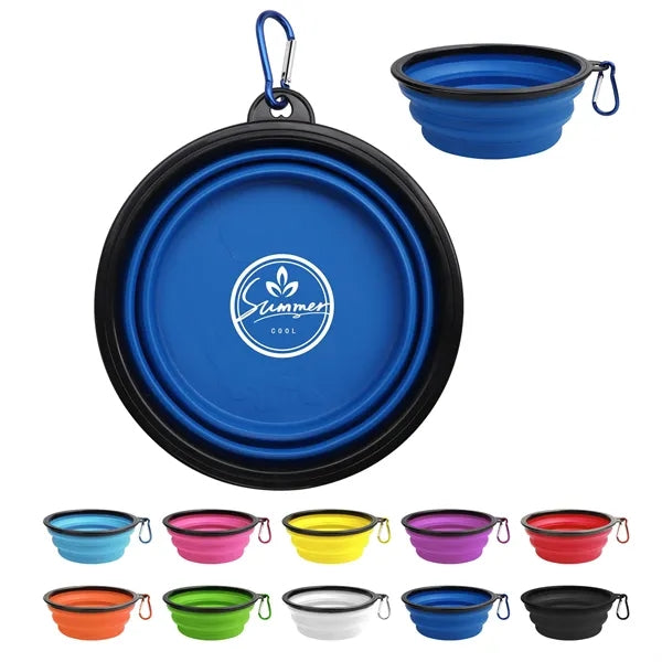 12Oz Collapsible Pet Bowl with Carabiner Hook