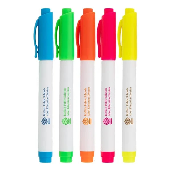 Union Printed - Dri Mark Clip White Barrel Highlighter